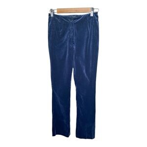 Iris von Arnim Blue Velvet Pants EU 34 US 2-4 Italian Cotton Blend Quiet Luxury